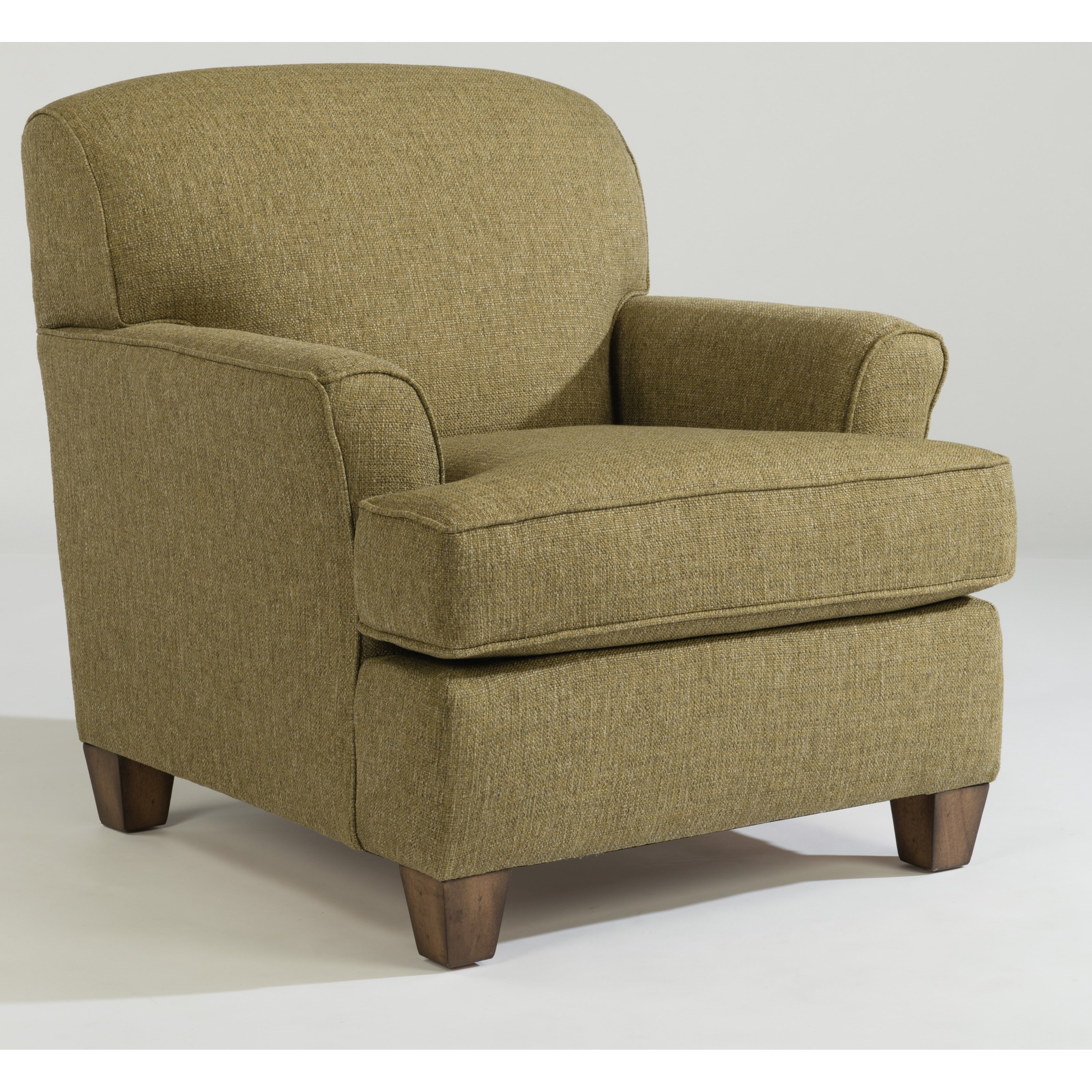 Flexsteel Atlantis Casual Chair with Rounded Flare Arms | Mueller